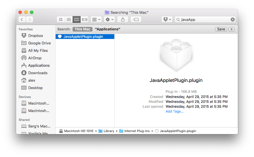 Uninstall Java App On Mac Right Coner
